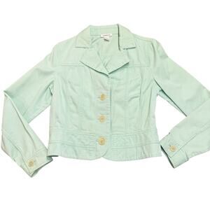 Harold’s women’s Mint green chino Jean jacket, Size M